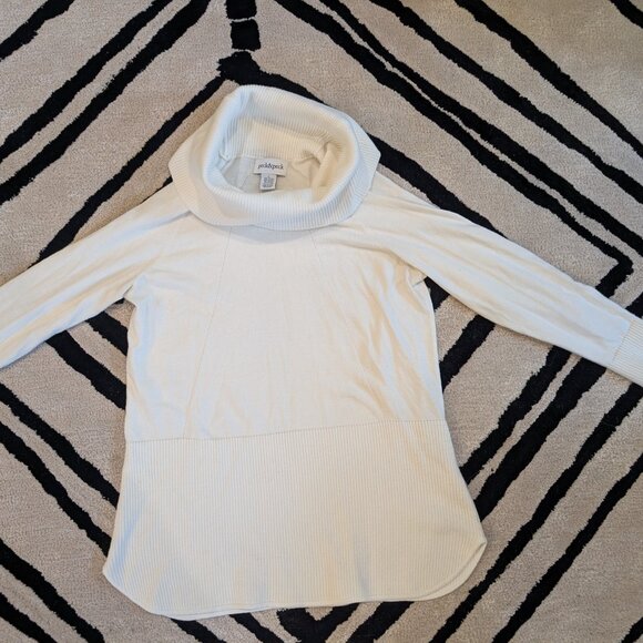 Peck&Peck White Sweater size L soft cowl neck - Picture 2 of 4